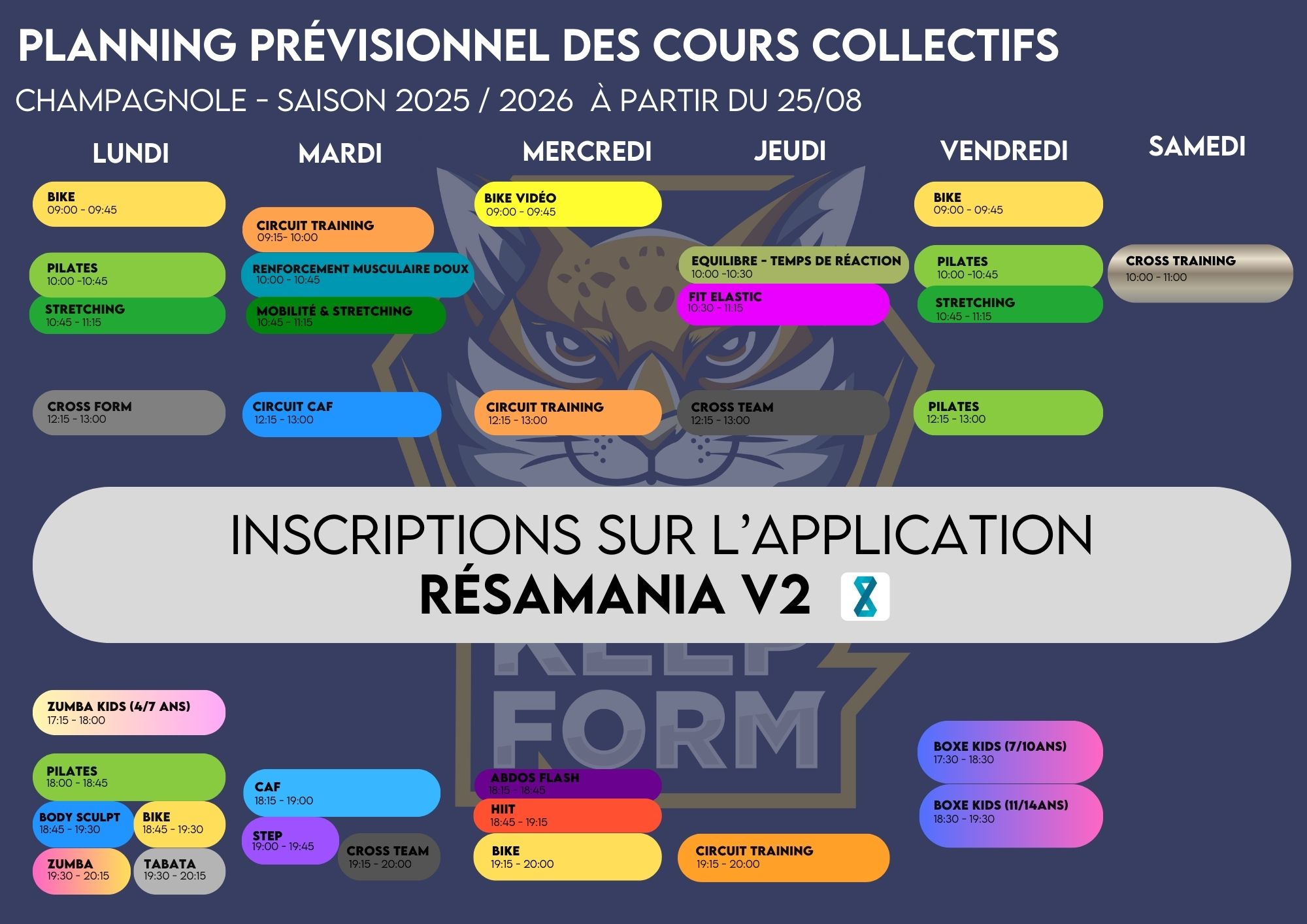 Planning de cours
